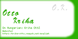 otto kriha business card