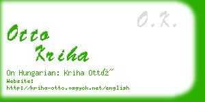 otto kriha business card